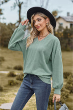 Load image into Gallery viewer, V-Neck Dropped Shoulder Blouse