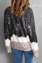 Load image into Gallery viewer, Graphic Leopard Round Neck Long Sleeve Sweatshirt