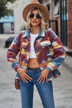 Load image into Gallery viewer, Printed Collared Neck Jacket