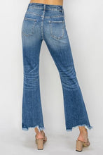 Load image into Gallery viewer, RISEN High Waist Raw Hem Flare Jeans