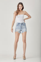 Load image into Gallery viewer, RISEN Star Print Frayed Denim Shorts