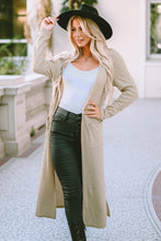 Load image into Gallery viewer, Long Sleeve Slit Cardigan with Pocket