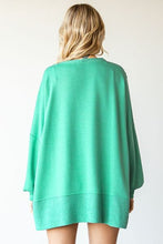 Load image into Gallery viewer, First Love Exposed Seam Round Neck Dropped Shoulder Blouse