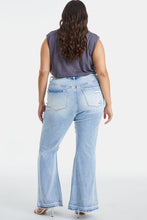 Load image into Gallery viewer, BAYEAS Full Size Distressed Raw Hem High Waist Flare Jeans