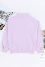 Load image into Gallery viewer, Quarter Zip Dropped Shoulder Sweatshirt