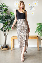 Load image into Gallery viewer, Heimish Full Size Slit Animal Print V-Neck Wide Strap Dress