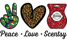 Load image into Gallery viewer, Peace love scentsy Christmas 2