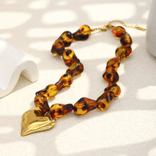 Load image into Gallery viewer, 18K Gold Leopard Heart Necklace *READY TO SHIP*
