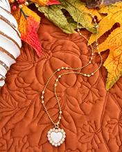 Load image into Gallery viewer, RTS Libby Pearl Heart Necklace
