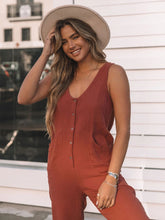 Load image into Gallery viewer, Full Size Scoop Neck Wide Strap Jumpsuit
