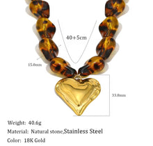 Load image into Gallery viewer, 18K Gold Leopard Heart Necklace *READY TO SHIP*
