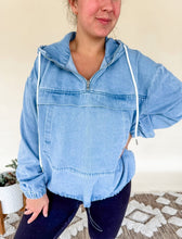 Load image into Gallery viewer, Denim hoodie presale- END OF OCTOBER ETA
