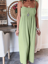 Load image into Gallery viewer, Full Size Smocked Spaghetti Strap Wide Leg Jumpsuit
