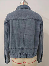 Load image into Gallery viewer, PREORDER: Studded jean jacket  8.3.26
