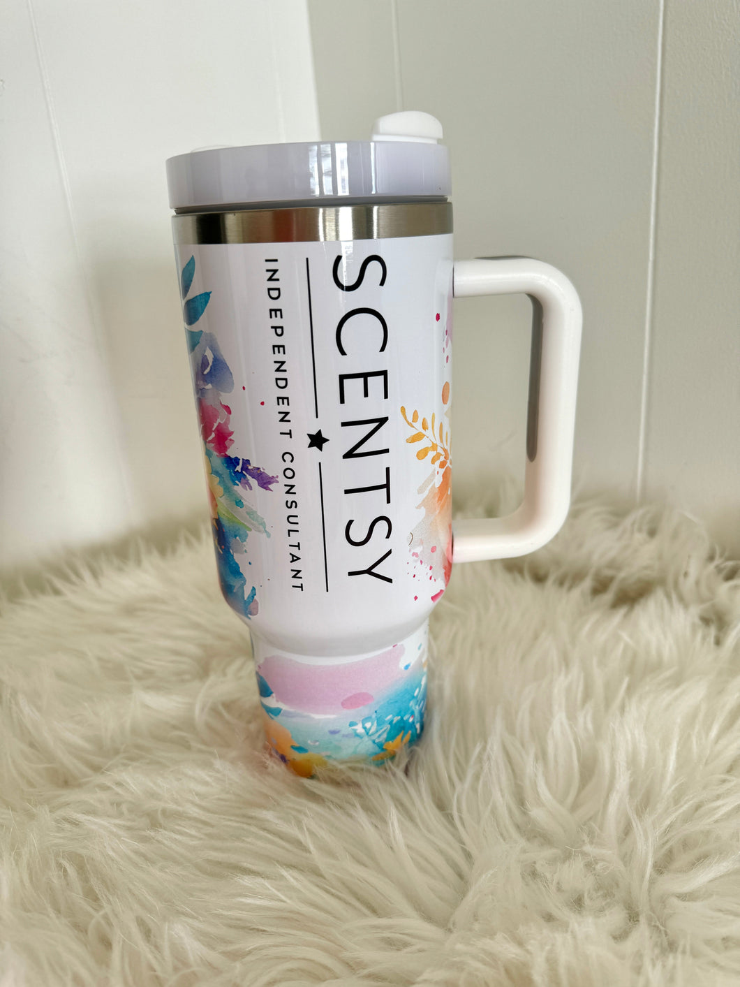 S C E N T S Y watercolor floral tumbler 40oz