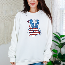 Load image into Gallery viewer, Peace Stars and Stripes Graphic Sweatshirt
