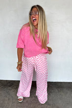 Load image into Gallery viewer, PREORDER: Haddie Wide Leg Checker Pants
