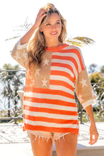 Load image into Gallery viewer, BiBi American Flag Round Neck Knit Top
