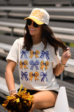 Load image into Gallery viewer, Purple and Gold Bows Tee
