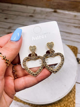 Load image into Gallery viewer, Heart Dangle Clip-On Earrings
