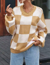 Load image into Gallery viewer, PREORDER: Cozy Checker Sweater 8.10.26
