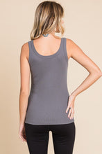 Load image into Gallery viewer, Culture Code Full Size Ribbed Scoop Neck Tank
