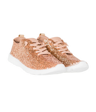 Load image into Gallery viewer, Mayo Glitter Sneaker in Rose Gold
