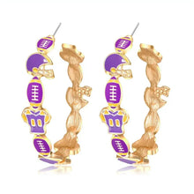 Load image into Gallery viewer, PREORDER: Game Day Hoop Earrings 7.27.26
