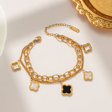 Load image into Gallery viewer, PREORDER: Clover Double Chain Bracelet 8.3.26
