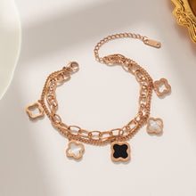 Load image into Gallery viewer, PREORDER: Clover Double Chain Bracelet 8.3.26
