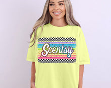 Load image into Gallery viewer, Scentsy checkered with pastel stripes
