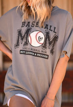 Load image into Gallery viewer, Baseball Mom Like a Normal Mom But Louder and Prouder Tee
