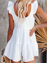 Load image into Gallery viewer, Full Size Ruffled Scoop Neck Sleeveless Romper
