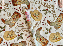 Load image into Gallery viewer, RTS Christmas Western Wrapping Paper Roll
