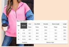 Load image into Gallery viewer, Pink checkered 1/4 zip hoodie
