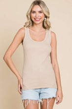 Load image into Gallery viewer, Culture Code Full Size Ribbed Scoop Neck Tank
