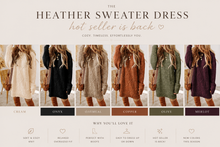 Load image into Gallery viewer, PREORDER: The Heather Sweater Dress RERUN 8.24.26
