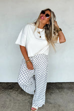 Load image into Gallery viewer, PREORDER: Haddie Wide Leg Checker Pants
