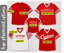 Load image into Gallery viewer, PREORDER: Custom Football Jersey (Front Logo) 7.20.26
