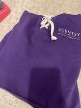 Load image into Gallery viewer, Scentsy Purple hockey hoodie
