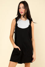 Load image into Gallery viewer, VERY J Tie Shoulder Front Pocket Romper
