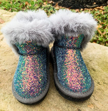 Load image into Gallery viewer, PREORDER: REREUN Vegan Leather Fuzzy Sparkle Boot 10.20.25
