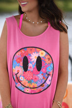 Load image into Gallery viewer, Neon Floral Smiley Tank/Tee
