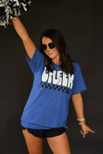 Load image into Gallery viewer, Cheer Checkered Pick Your Color Tee
