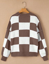 Load image into Gallery viewer, PREORDER: Cozy Checker Sweater 8.10.26
