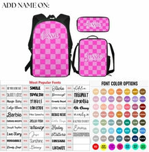 Load image into Gallery viewer, PREORDER: Custom Backpack, Lunch Bag + Pencil Case Set 6.29.26 osym
