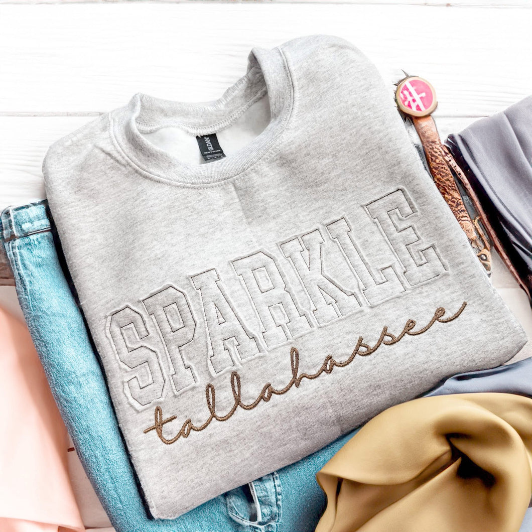 SWEATSHIRT APPLIQUE CUSTOM With embroidered writing