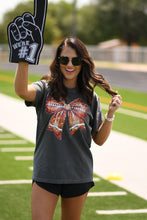 Load image into Gallery viewer, Faux Glitter Bow Football Tee
