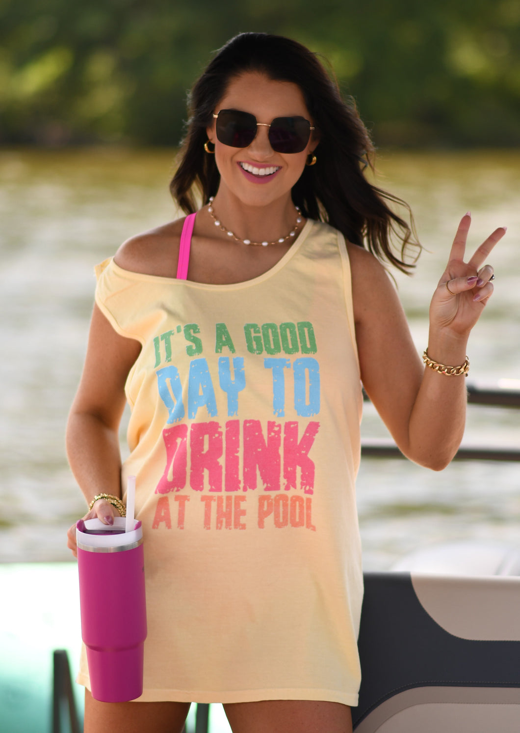 It’s A Good Day To Drink At The Pool Tank/Tee