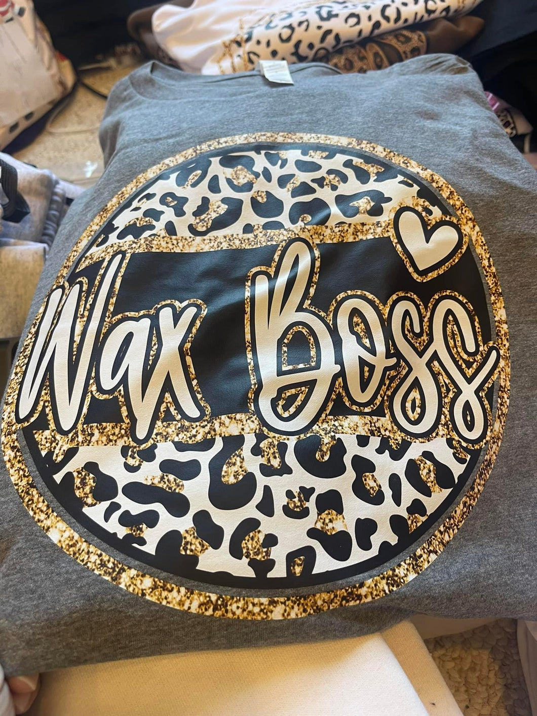 wax boss gold/black faux glitter